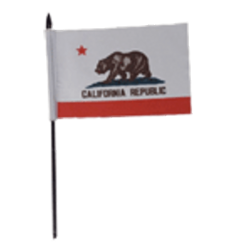 MINI DRAPEAU CALIFORNIA REPUBLIC - 15X10cm