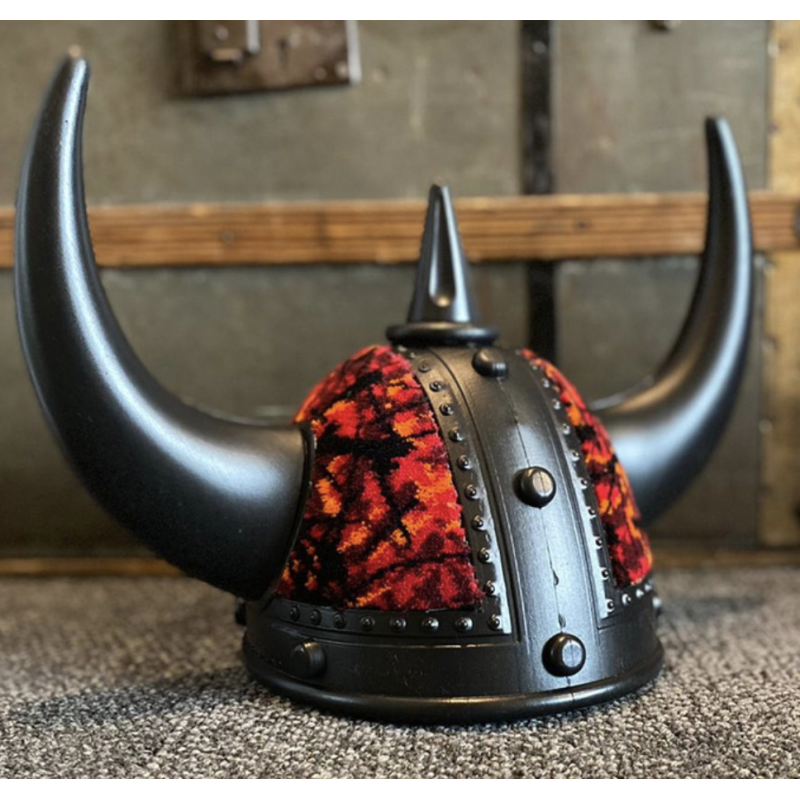 CASQUE VIKING NOIR DANOIS ROUGE