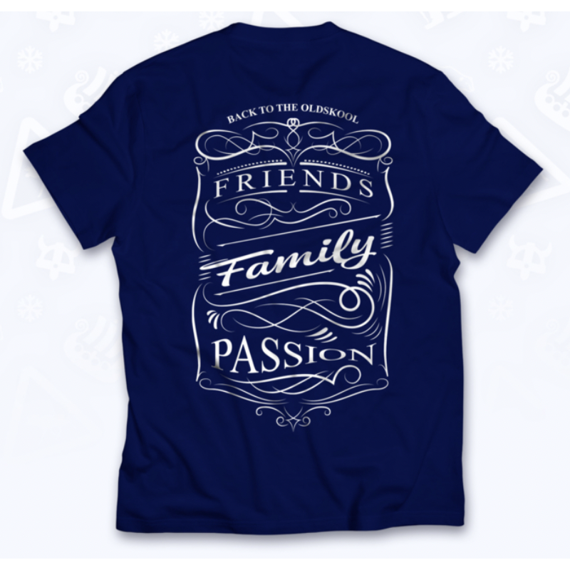 T-SHIRT BACK TO THE OLDSKOOL FRIENDS, FAMILY, PASSION T-SHIRT BACK TO THE OLDSKOOL FRIENDS, FAMILY, PASSION