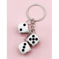 PORTE CLÉ DÉS BLANC