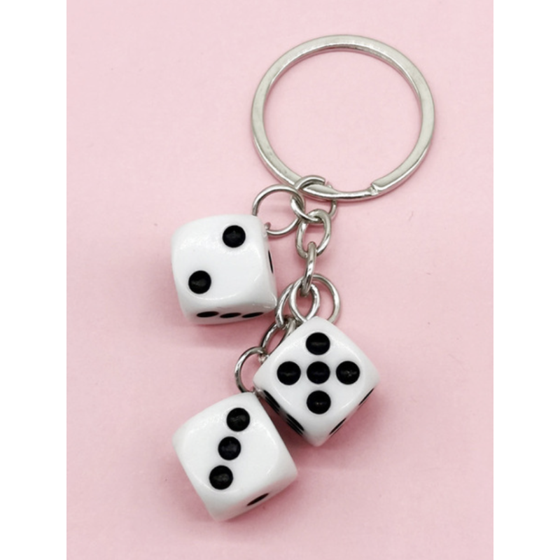 PORTE CLÉ DÉS BLANC