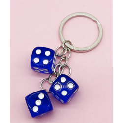 PORTE CLÉ DÉS BLEU