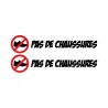 STICKERS PAS DE CHAUSSURES NUMÉRO 4
