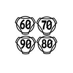 STICKERS DIAGRAMMES DE VITESSE SCANIA NUMÉRO 26
