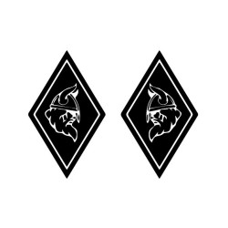 STICKERS LOSANGE VOLVO NUMÉRO 52