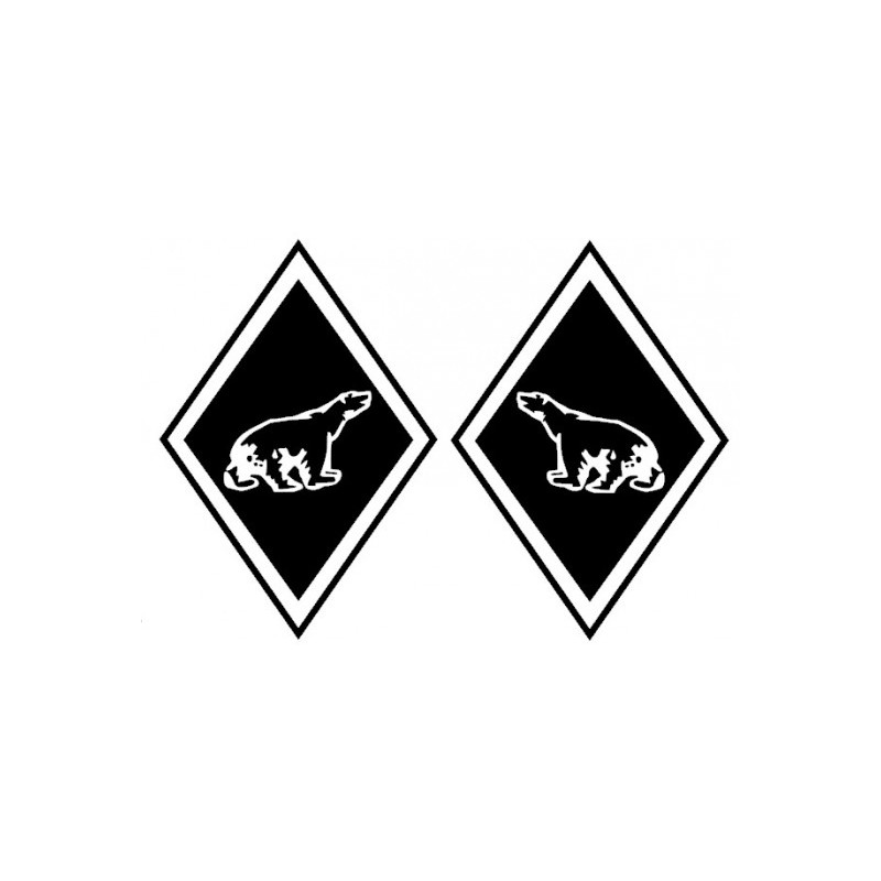 STICKERS LOSANGE POLAR NUMÉRO 58 STICKERS LOSANGE POLAR NUMÉRO 58