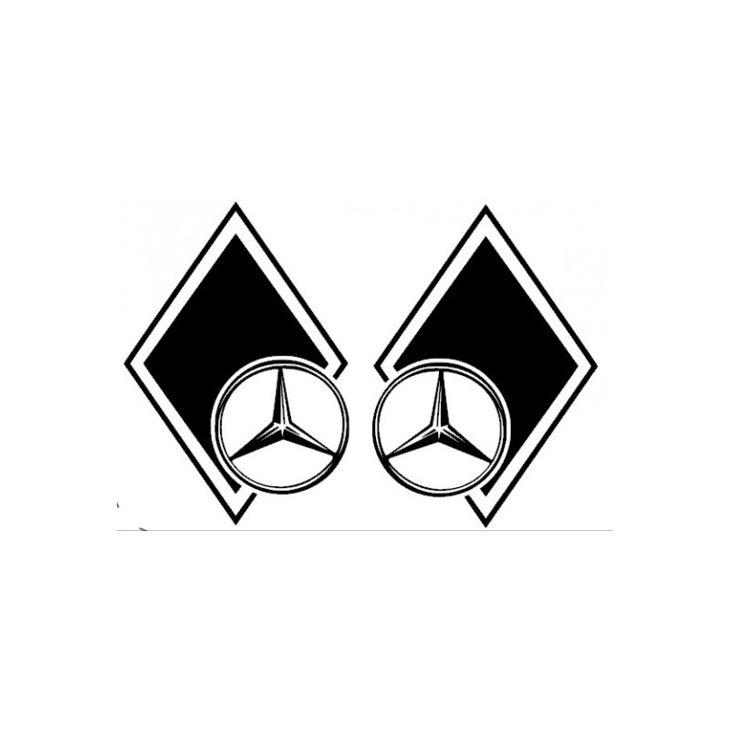 STICKERS LOSANGE MERCEDES NUMÉRO 60