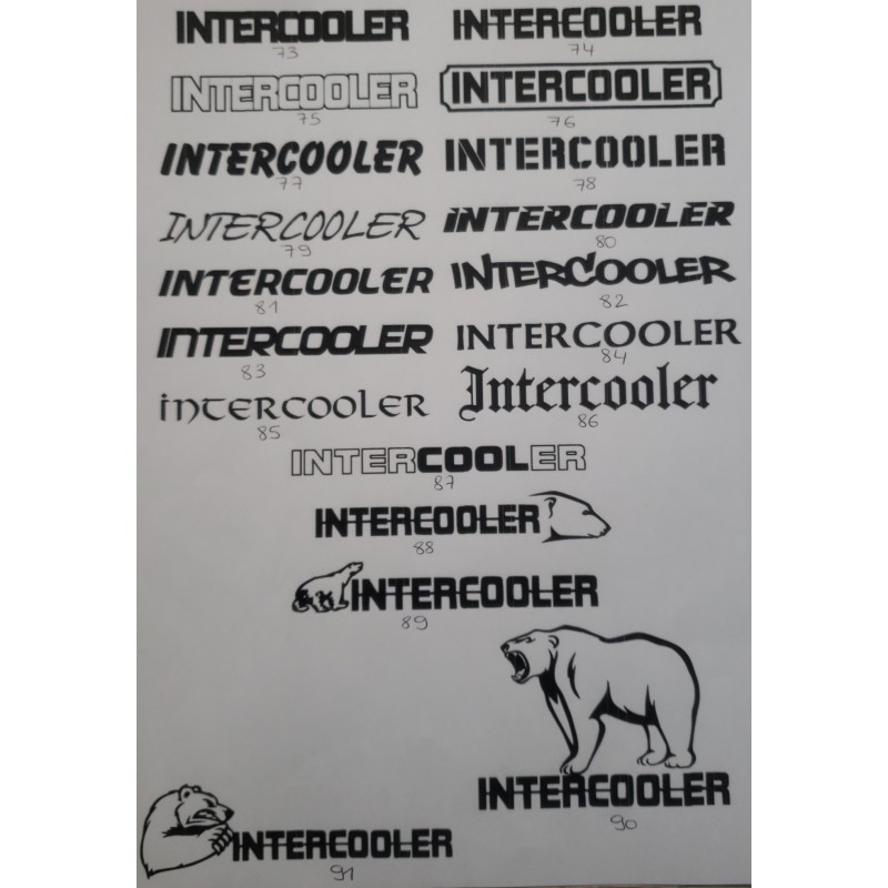 STICKERS INTERCOOLER PERSO STICKERS INTERCOOLER PERSO