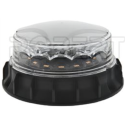 Gyrophare orange cabochon translucide multi-effets Slim Heavy-Duty à Leds