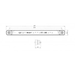 Réglette LED multifonctions Recul/Brouillard