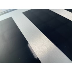 PLAQUE T.I.R - 40x25cm - NOIR/ALU BROSSÉ