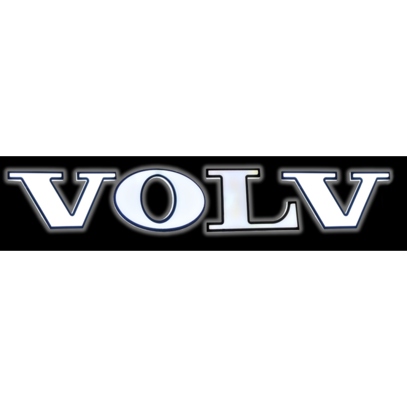 Lettrage Volvo 3D Plexiglass Blanc/Noir Illuminé Lettrage Volvo 3D Plexiglass Blanc/Noir Illuminé