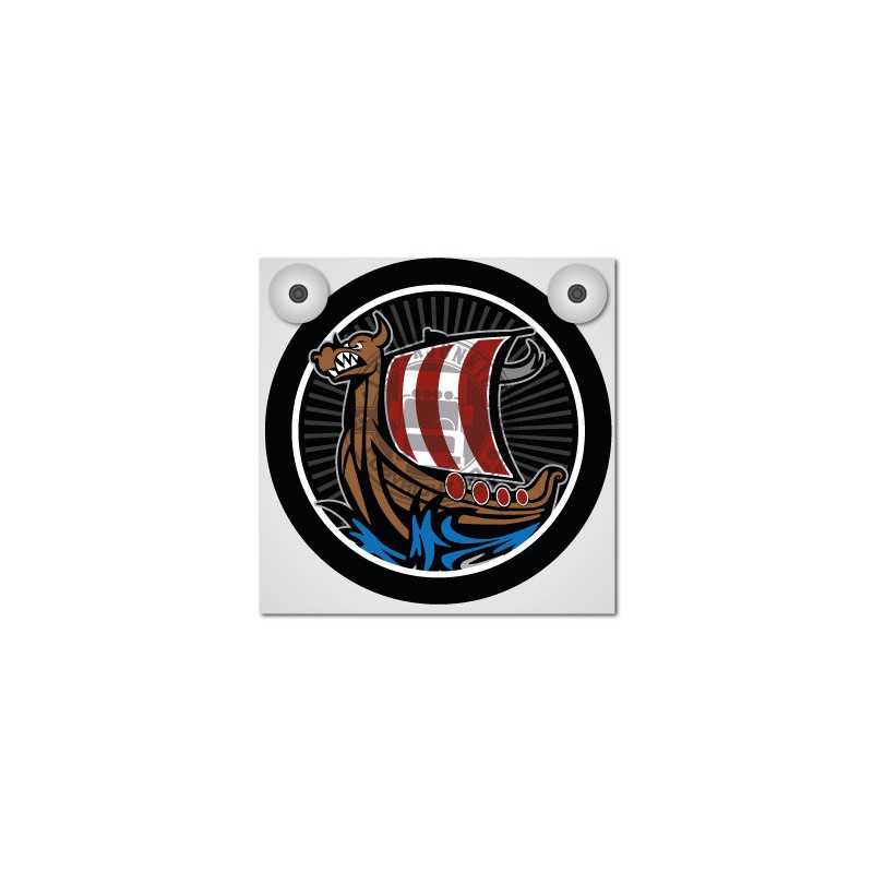 BATEAU VIKING - ENSEIGNE LUMINEUSES ALCANTARA NOIR ECLAIRAGE BLANC CHAUD