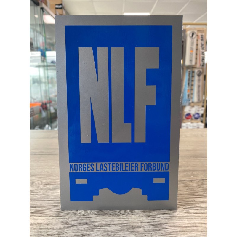 PLAQUE NLF BLEU - 12,5x20cm
