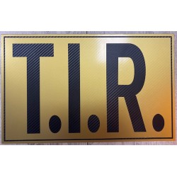 PLAQUE T.I.R - OR/CARBONE - 40x25cm