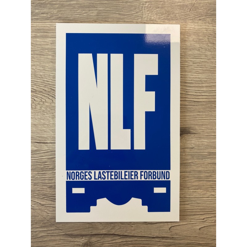 PLAQUE NLF BLEU/BLANC - 12,5x20cm