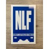 PLAQUE NLF BLEU/BLANC - 12,5x20cm