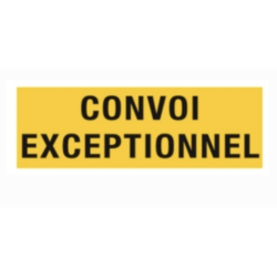 PLAQUE CONVOI EXCEPTIONNEL - ALUMINIUM HOMOLOGUÉ - 120x40cm