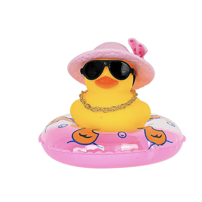 CANARD JAUNE BOUÉE ROSE