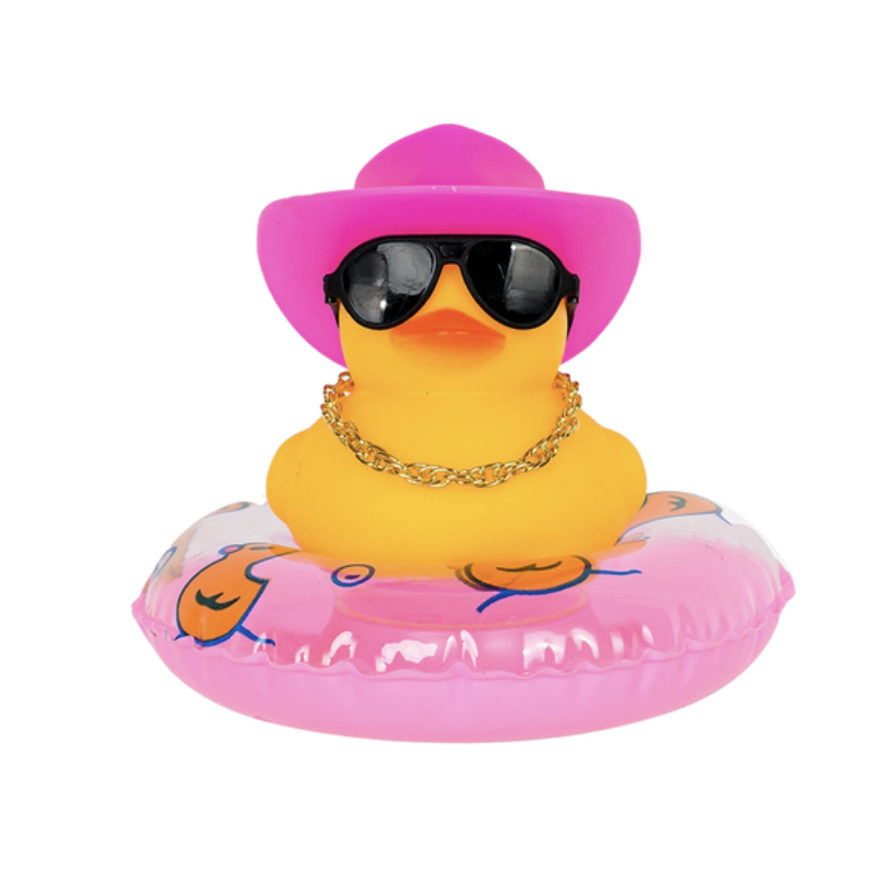 CANARD JAUNE BOUÉE COWBOY ROSE