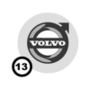 EMBLEME UNIVERSEL CHROME - Ø7CM - VOLVO N°13