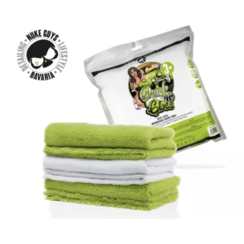 3-PACK - ULTRA FLUFFY MICROFIBER - QUICK'N GLOSS - 500 G/M2 - 40X40CM 3-PACK - ULTRA FLUFFY MICROFIBER - QUICK'N GLOSS - 500 G/M2 - 40X40CM