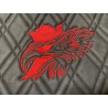 Tapis Capot Moteur Scania NG R - passager pneumatique - deluxe gaufré noir broderie Swempa rouge