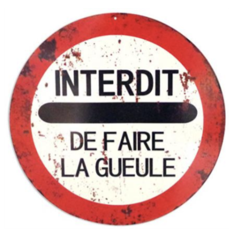 PLAQUE DECO INTERDIT