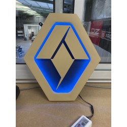 Logo Renault 40x35cm noir simili naturel