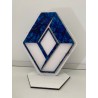 LOGO RENAULT SUR SOCLE - 19x23cm - blanc/danois bleu LOGO RENAULT SUR SOCLE - 19x23cm - blanc/danois bleu