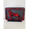 LOGO MAN SUR SOCLE - 25x17cm - noir/danois rouge