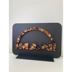 LOGO MAN CLASSIC SUR SOCLE - 25x17cm - noir/danois marron