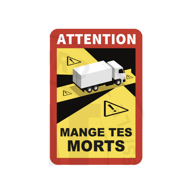 STICKERS ANGLE MORT MANGE TES MORTS