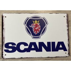 PLAQUE SCANIA VABIS BLANC