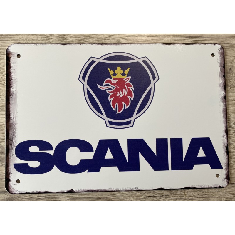 PLAQUE SCANIA VABIS BLANC