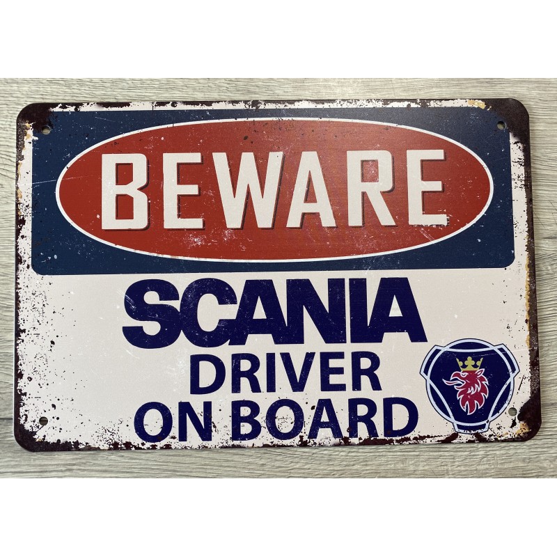PLAQUE SCANIA VABIS BEIGE