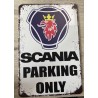 PLAQUE SCANIA PARKING