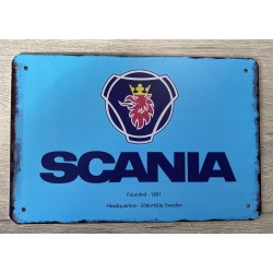 PLAQUE SCANIA BLEU