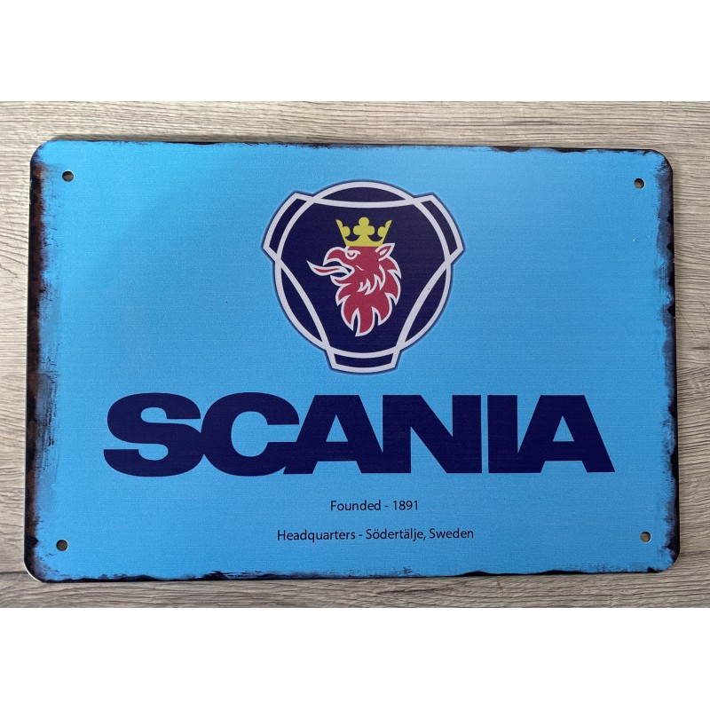 PLAQUE SCANIA BLEU