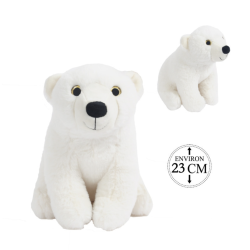 Peluche Ours polaire 23cm