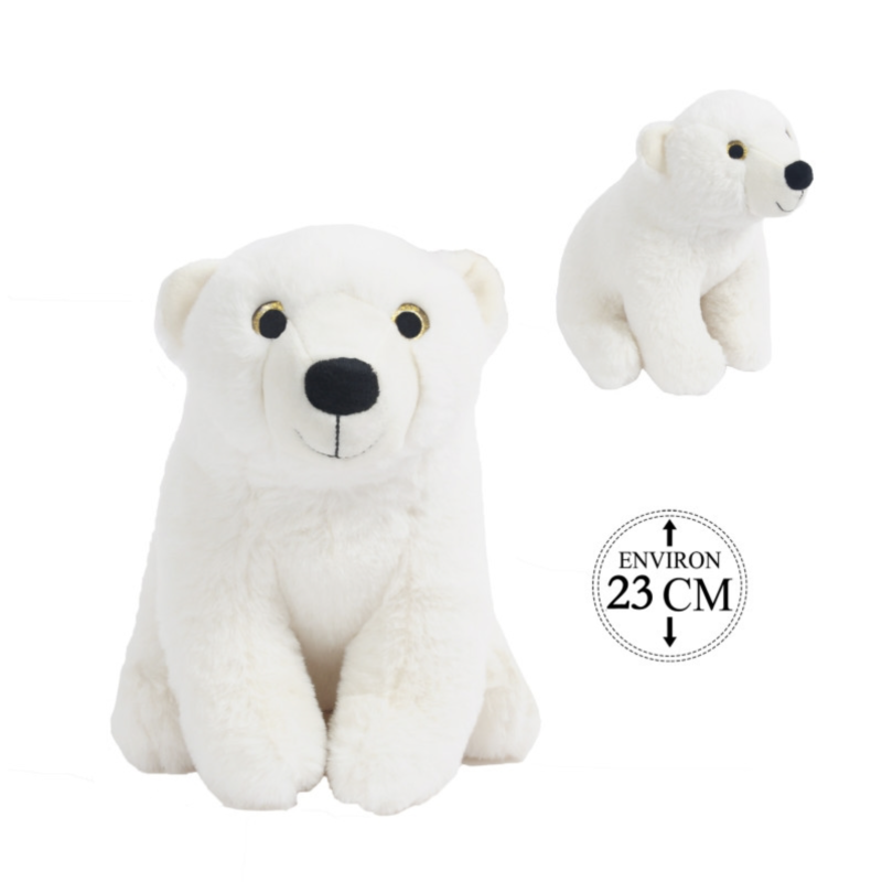 Peluche Ours polaire 23cm