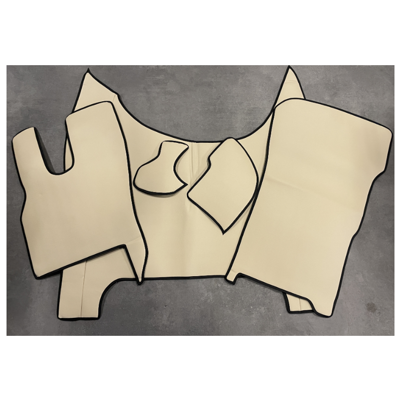 Tapis et Couvre Moteur Daf XG/XG+ Strapontin Lisse Beige Contours Noirs