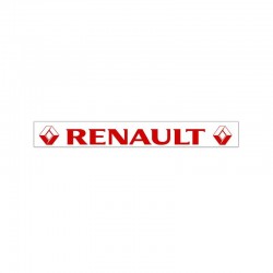 Bavette blanche 2400 x 350 Renault rouge