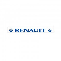 Bavette blanche 2400 x 350 Renault bleu