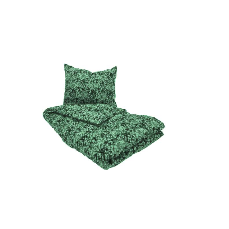 HOUSSE DE COUETTE 1 PERSONNE DANOIS VERT 140X200