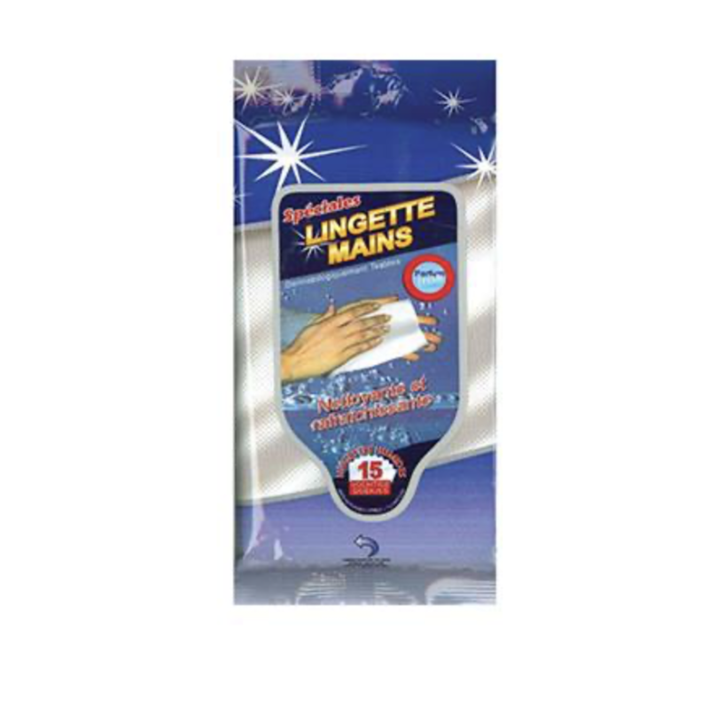 LINGETTES NETTOYANTES MAINS PACK DE 15 PARFUM FRESH LINGETTES NETTOYANTES MAINS PACK DE 15 PARFUM FRESH