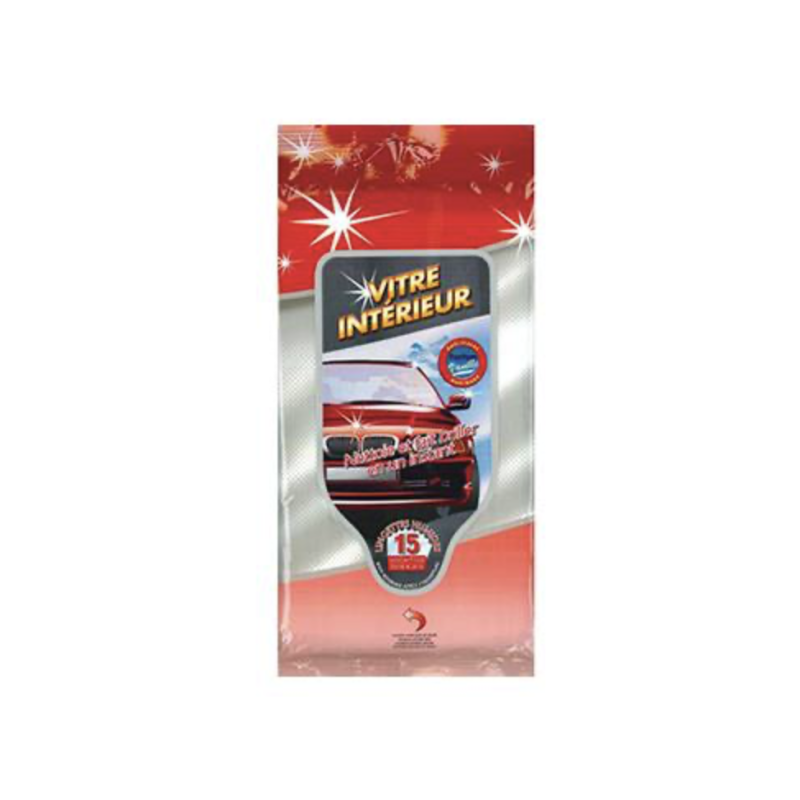 LINGETTES VITRES ANTI-TRACES/BUEE PACK DE 15 PARFUM VANILLE LINGETTES VITRES ANTI-TRACES/BUEE PACK DE 15 PARFUM VANILLE