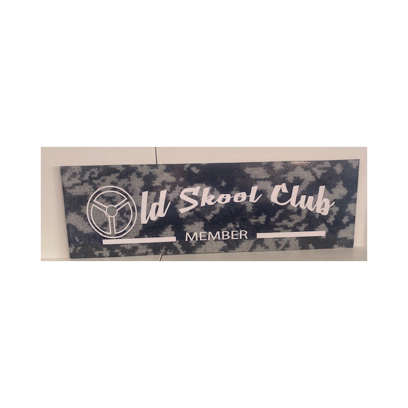PLAQUE OLD SKOOL CLUB DANOIS GRIS