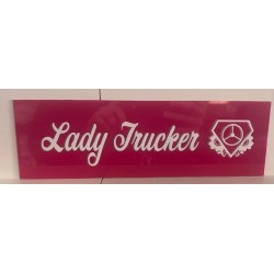 PLAQUE LADY TRUCKER ROSE