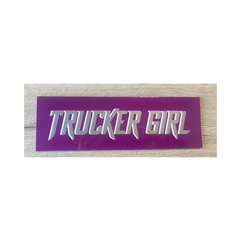 PLAQUE TRUCKER GIRL VIOLET